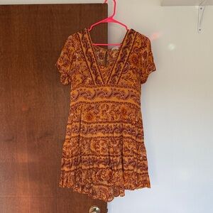 Orange Paisley Dress